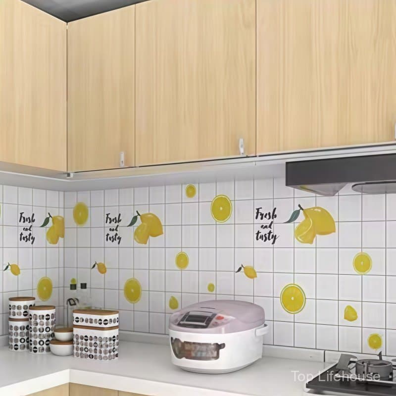 7 Pcs Autocolantes Para Cozinha Resistentes Ao óLeo E à áGua, Ideais Para Decorar Paredes De Cozinha. 