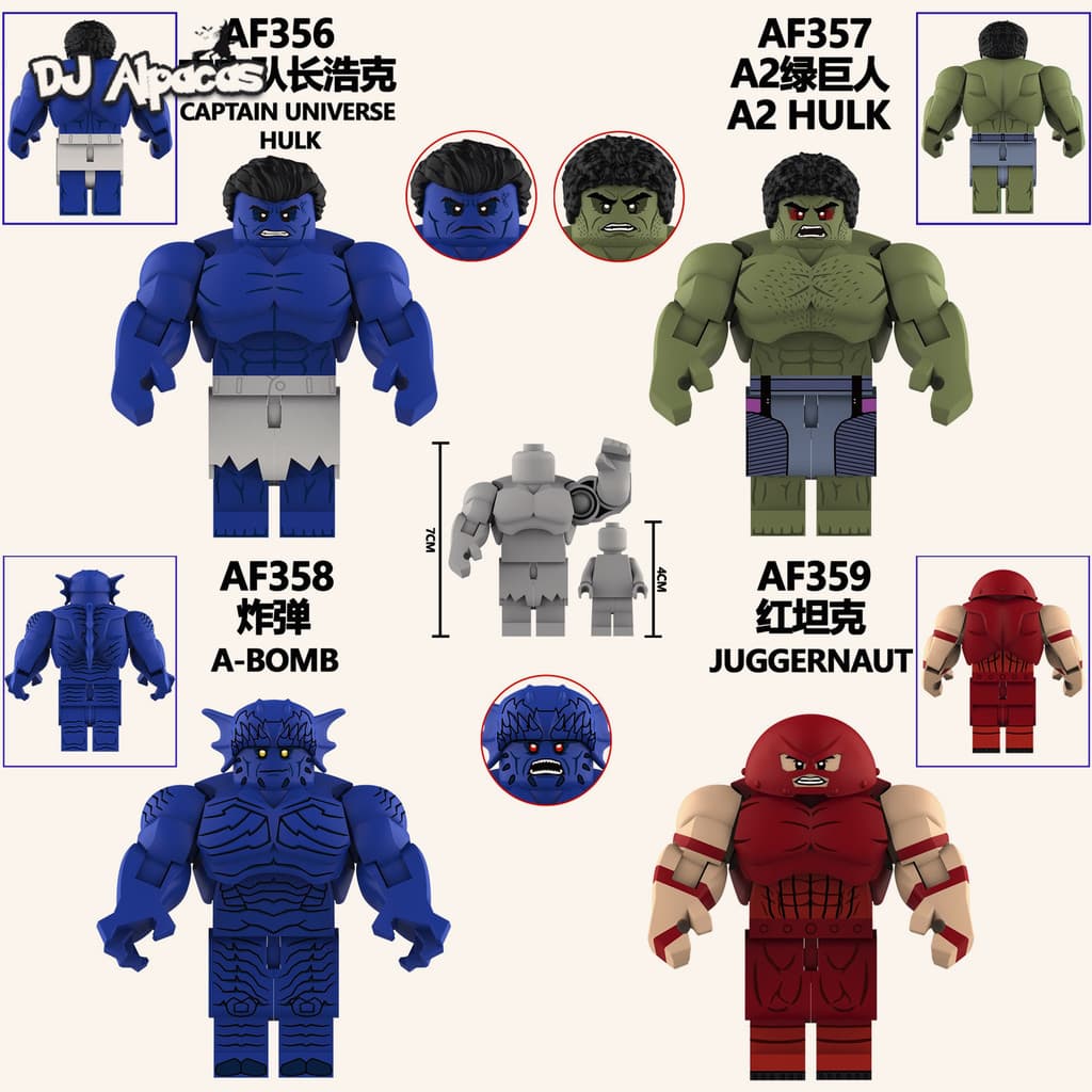 Blocos De Construção Figuras Brinquedo Colecionável AF356 AF357 AF358 AF359