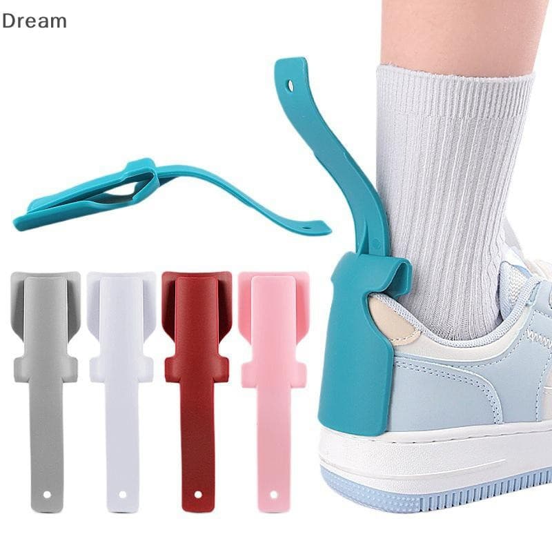 < Dream > 1 Par Unissex Plástico Preguiçoso Sapato Ajudantes Portátil Calçadeira Meia Slider Viagem Manipulado Levantame