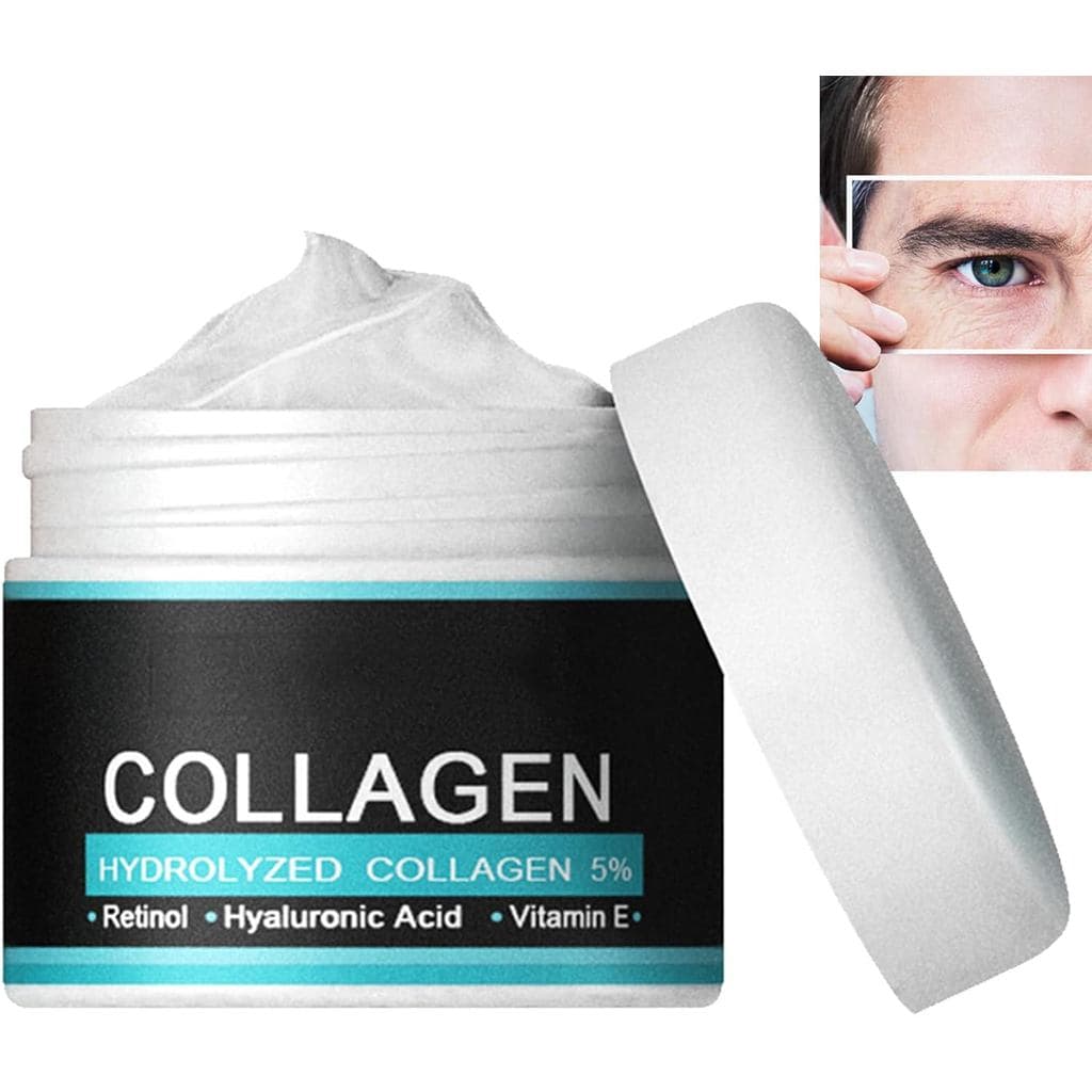 Creme Antirrugas de Colágeno para Homens, Creme Facial Antienvelhecimento para Homens, Creme Antienvelhecimento de Colág