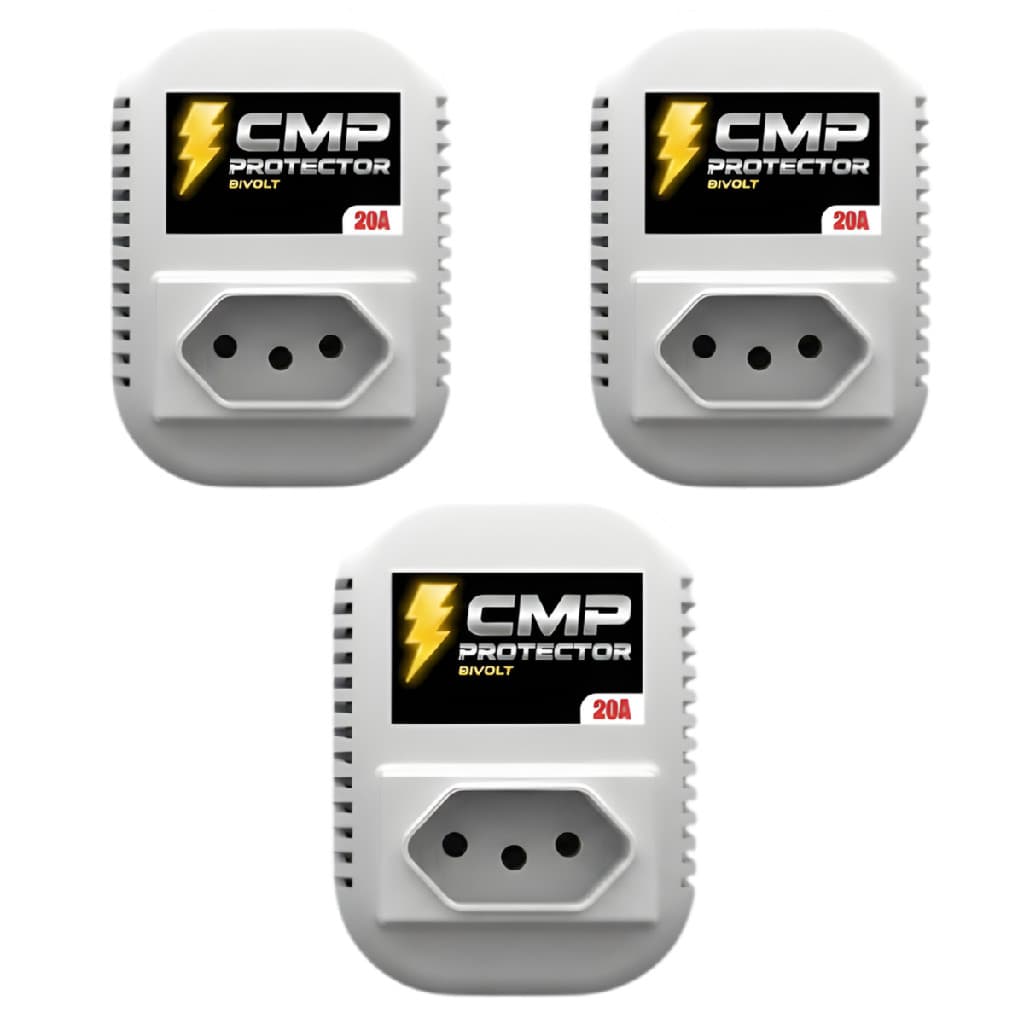 Kit Com 3 Dispositivo de Proteção Tomada Padrao 10A