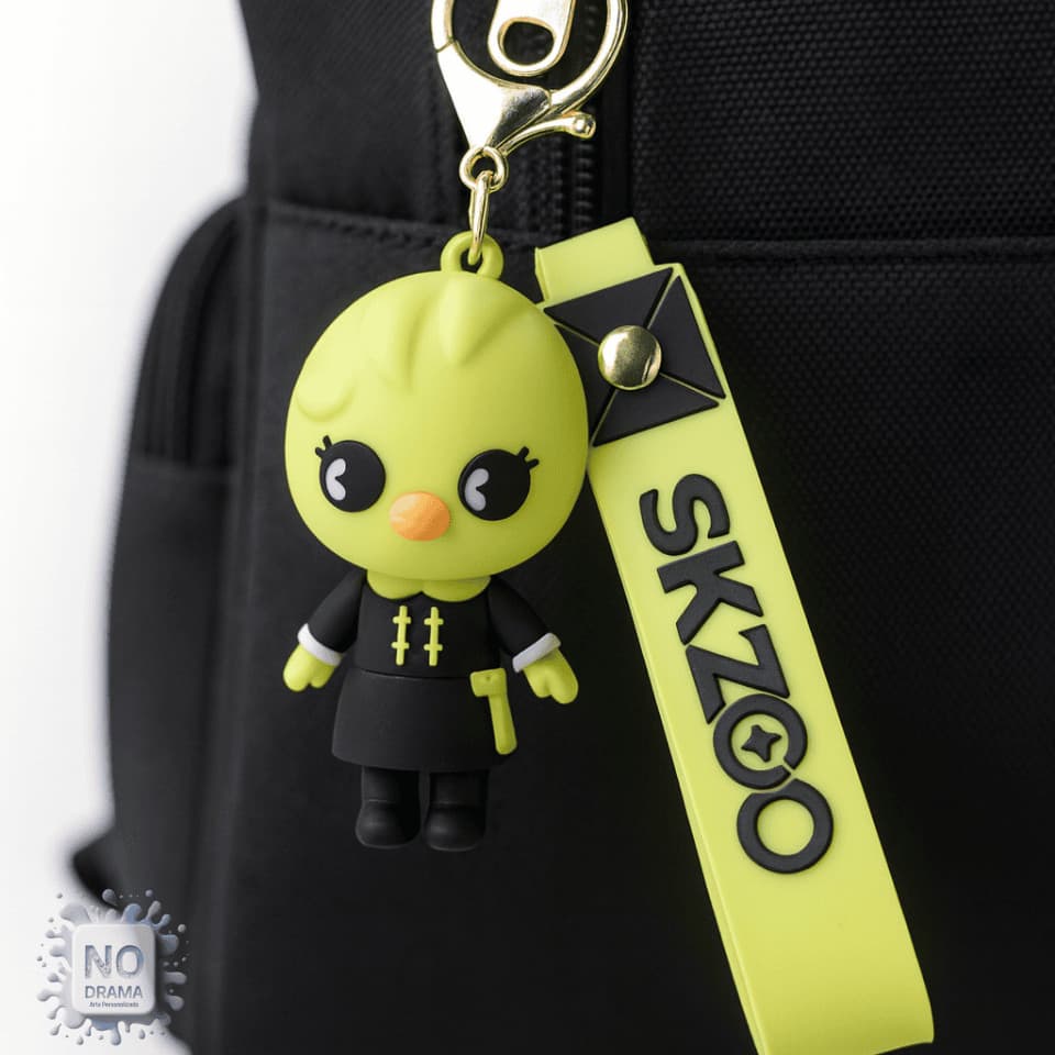 Chaveiro K-POP SKZOO – Stray Kids emborrachado | Personagens K-pop | Aproximadamente 7 cm