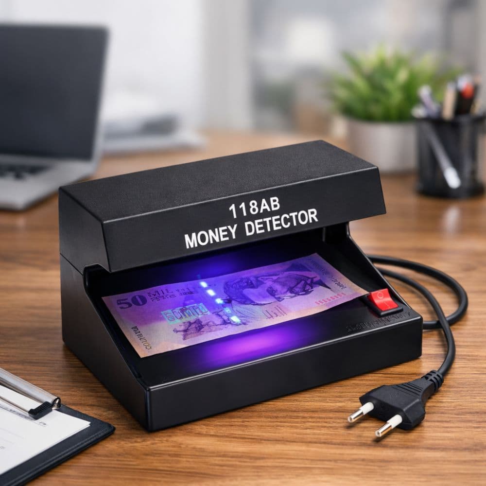 Detector Notas Falsas Luz Negra UV Cédulas Dinheiro 127/220V