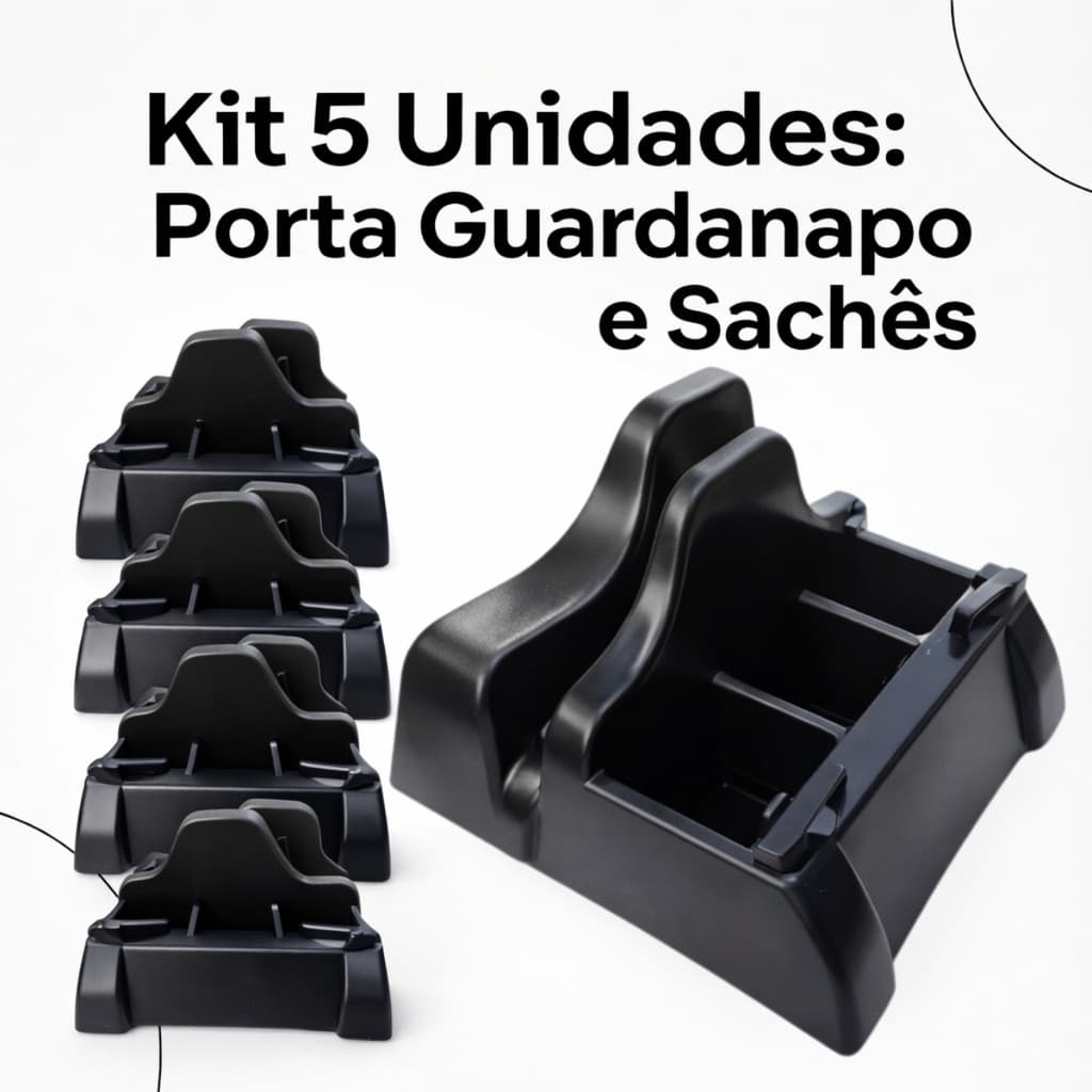 kit 5 Suporte Mesa Papel e Sachês C/ Furador Modelo Novo Organizador Mesa Balcão Cantina Lanchonete
