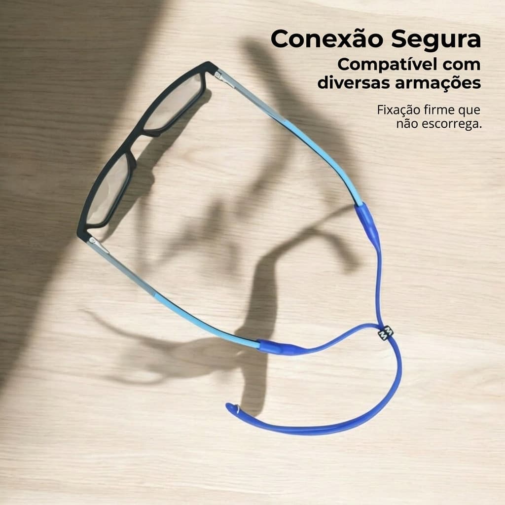 Cordinha de silicone,para segurar oculos,Salva oculos,com regulagem, Esportivo.