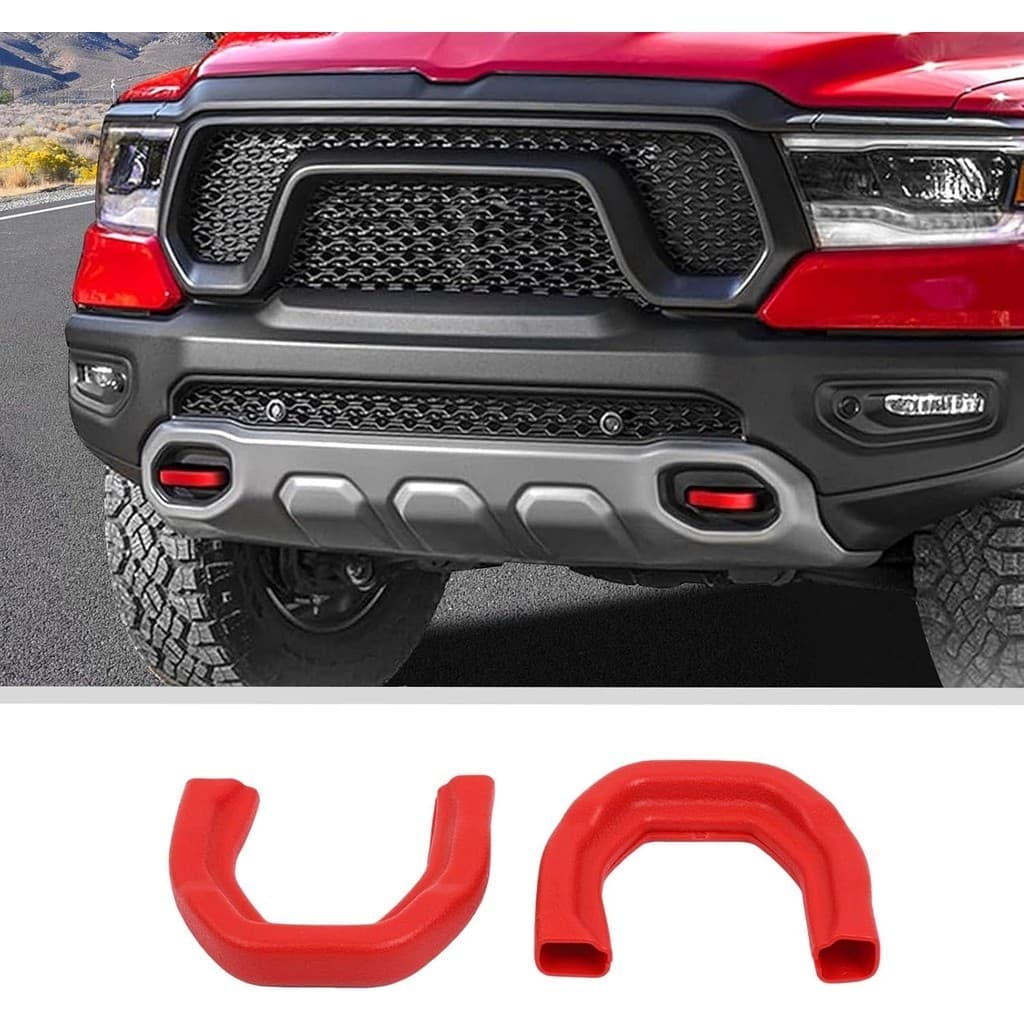 JWWY Amortecedor Dianteiro Gancho De Reboque Capa Protetor De Engate Guarnição Apto Para 2018-2025 + Dodge RAM TRX Acess