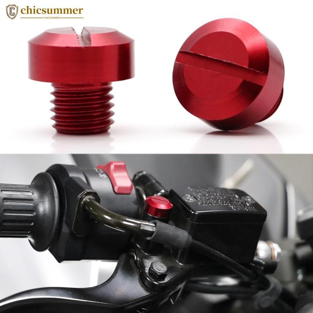 CHICSUMMER 2 Pçs Motocicleta M10 CNC Alumínio M8 Espelho Retrovisor Buraco Plugues Parafusos Anti-Ferrugem Titular D7N9