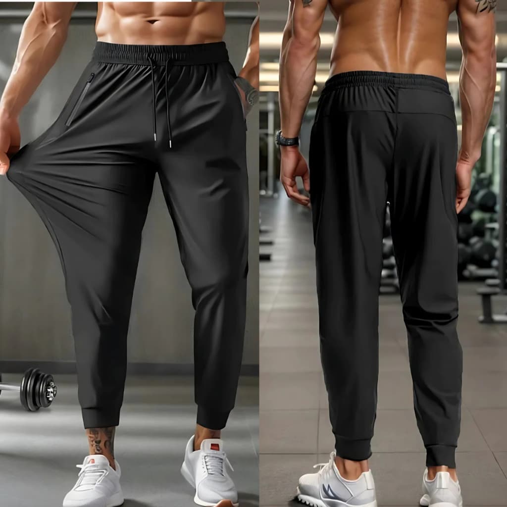 Calça Masculina Com Elastano Para Academia Esportes Fitness Slim Jogger DryFit Leve Confortável