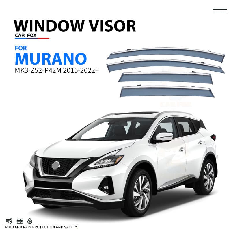 Adequado para 2008-2022 + Nissan Lou Lan Chuva Guarda Chuva Chuva Sobrancelha MURANO Viseira de janela Estoque pronto de