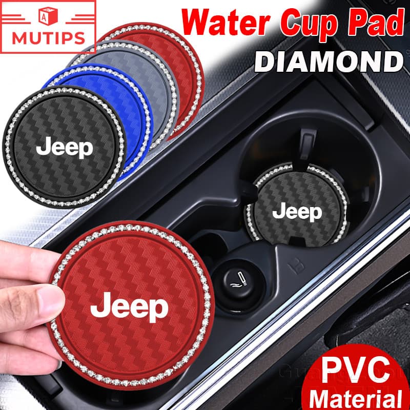 Jeep Carro Copo De Água Almofada Broca Coaster Suporte De Silicone Tapete Antiderrapante Para Renegado Compass Wrangler 