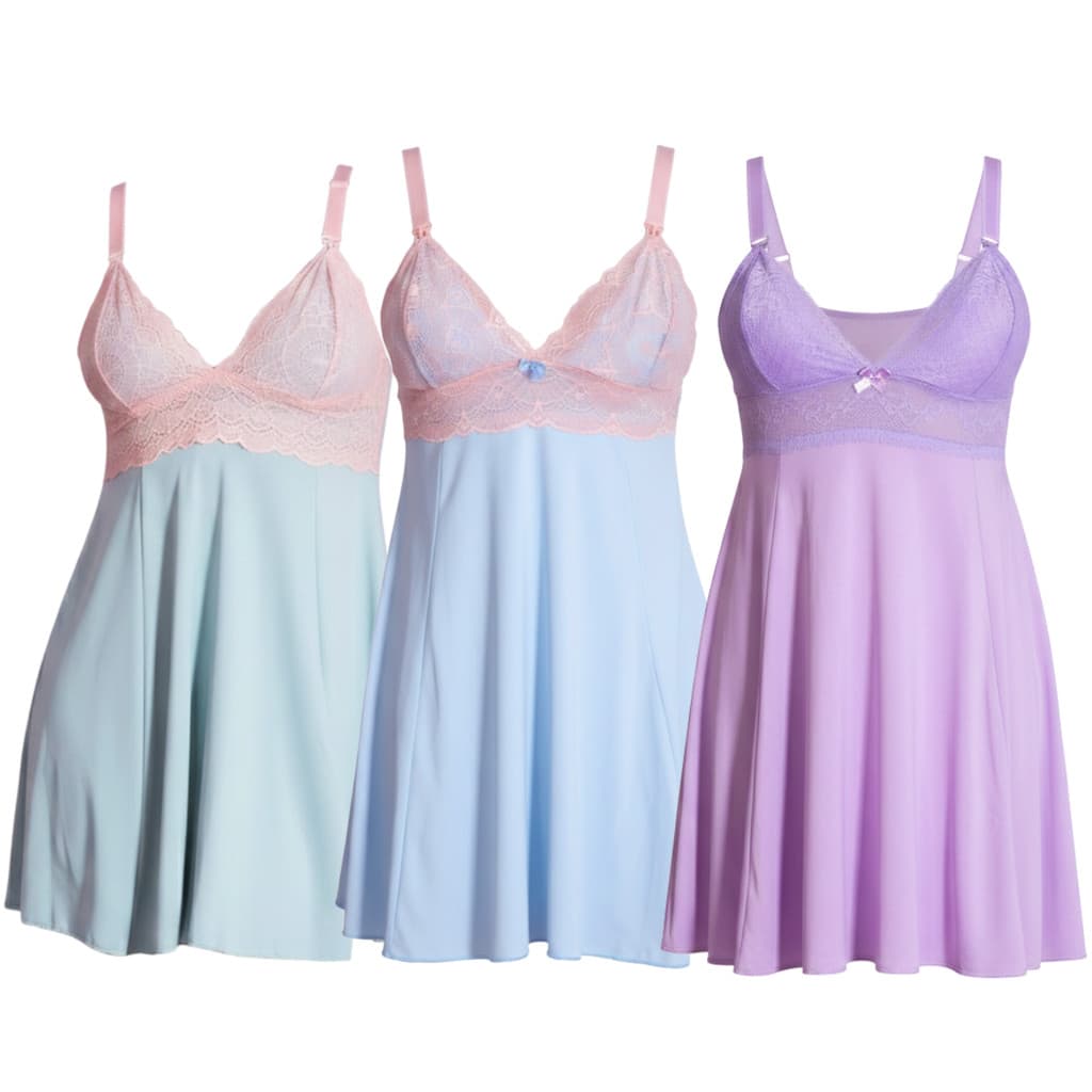 Kit 3 Camisolas Amamentação Pós Parto Com Abertura Frontal Gestante Maternidade Feminina Confortável