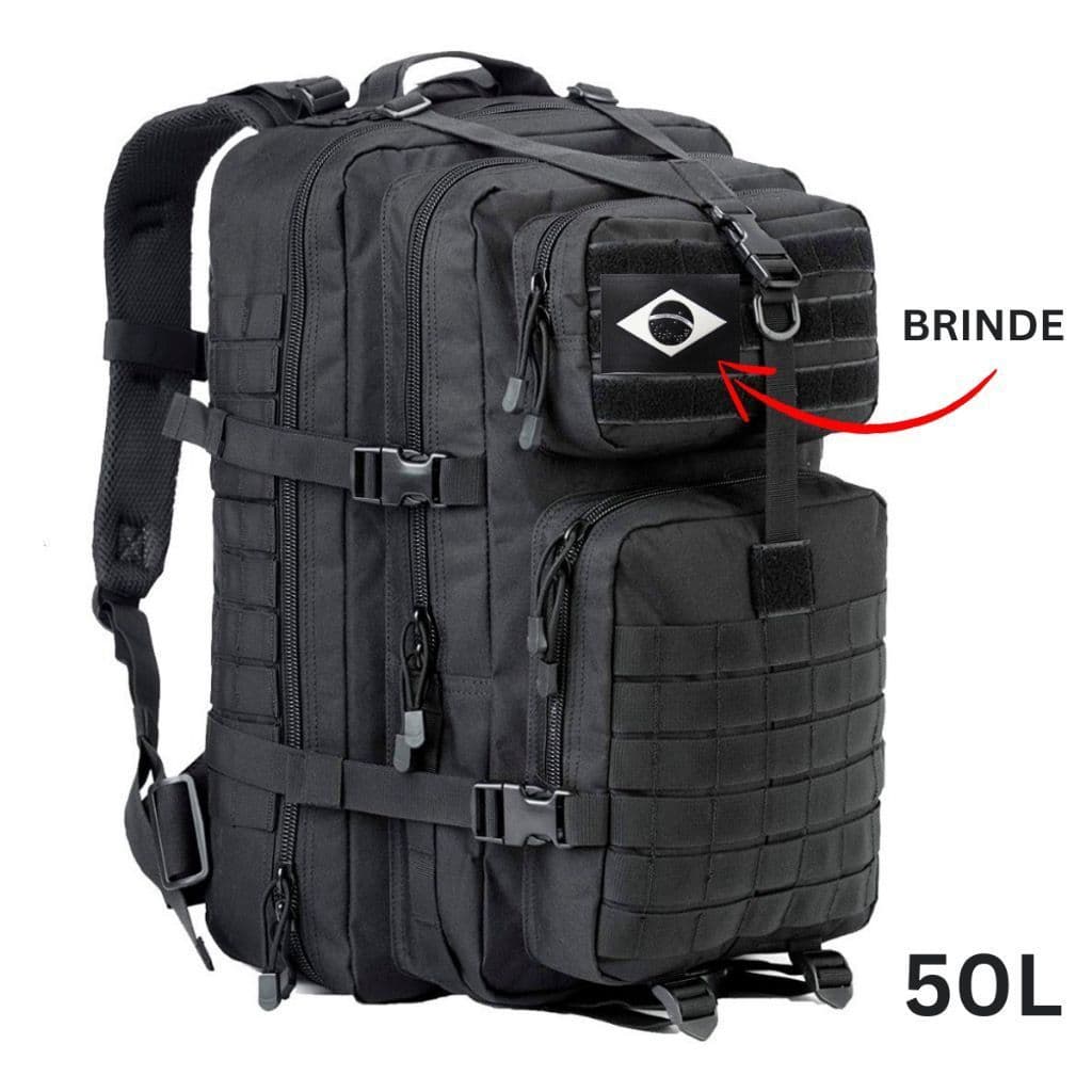 Mochilas táticas militares de alta qualidade, de 30L, 40L e 50L, para atividades ao ar livre.