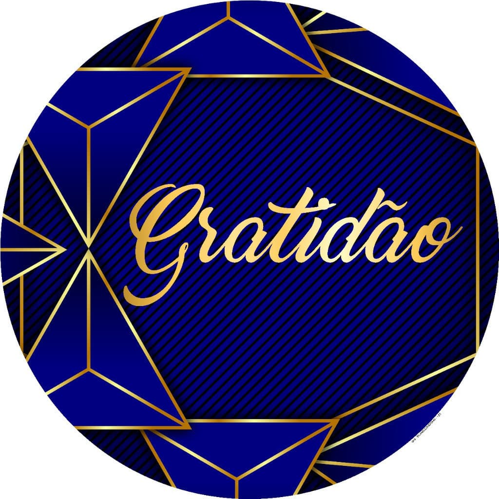 Painel Redondo Gratidão Em Tecido Sublimado 50 x 50 C/Elástico