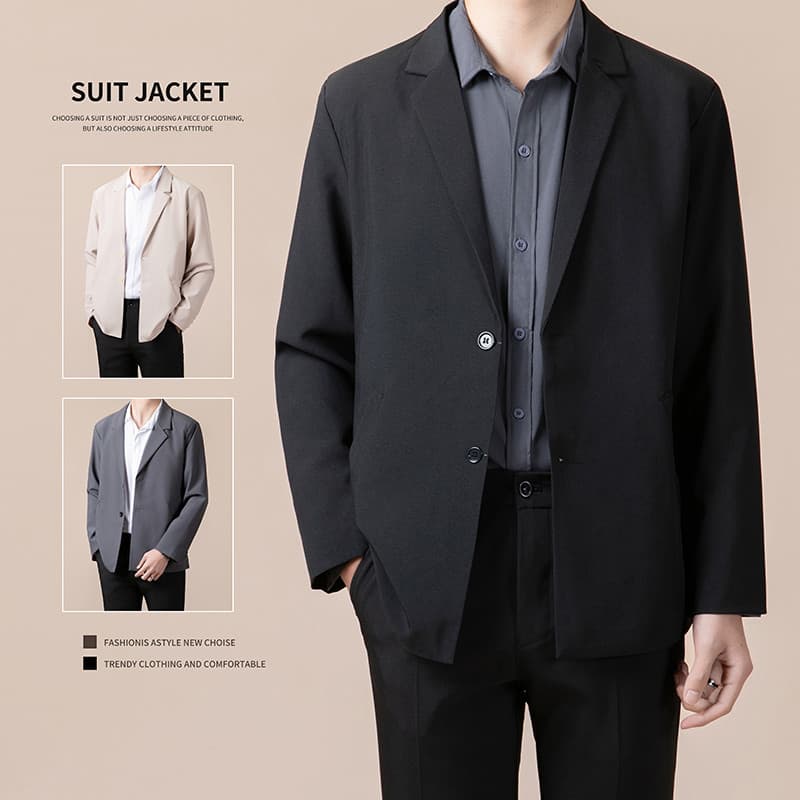 Estilo Hong Kong na moda ins Casual blazer masculino primavera outono novo estilo Street Wear solto simples tamanho gran
