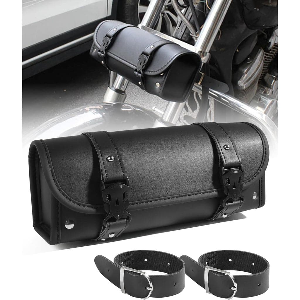 Bolsa para Guidão de Motocicleta, Acessórios para Carro, Bolsa de Ferramentas para Motocicleta, Bolsa de Couro PU para G