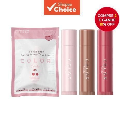 Conjunto De Bálsamo Labial Hidratante De Três Cores Único Plus Color
