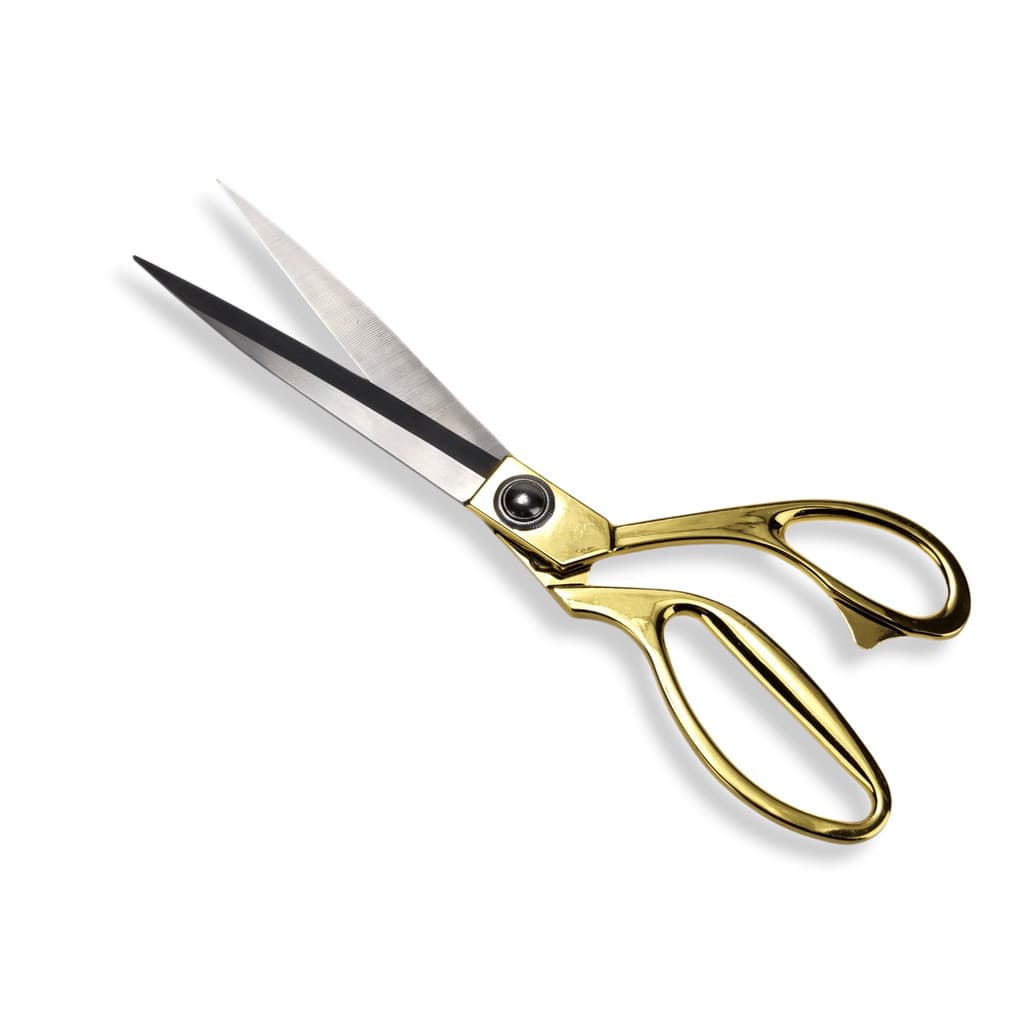 Tesoura Profissional Cor Dourada Para Alfaiate, Costura e Tecidos 10,5 polegada Aço Inox