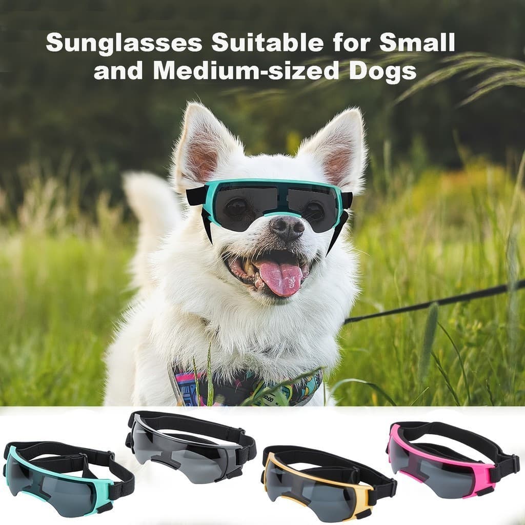 Óculos De Sol Para Cães De Estimação , À Prova De Vento , Proteção Solar UV Médios E Grandes Com Alça Ajustável