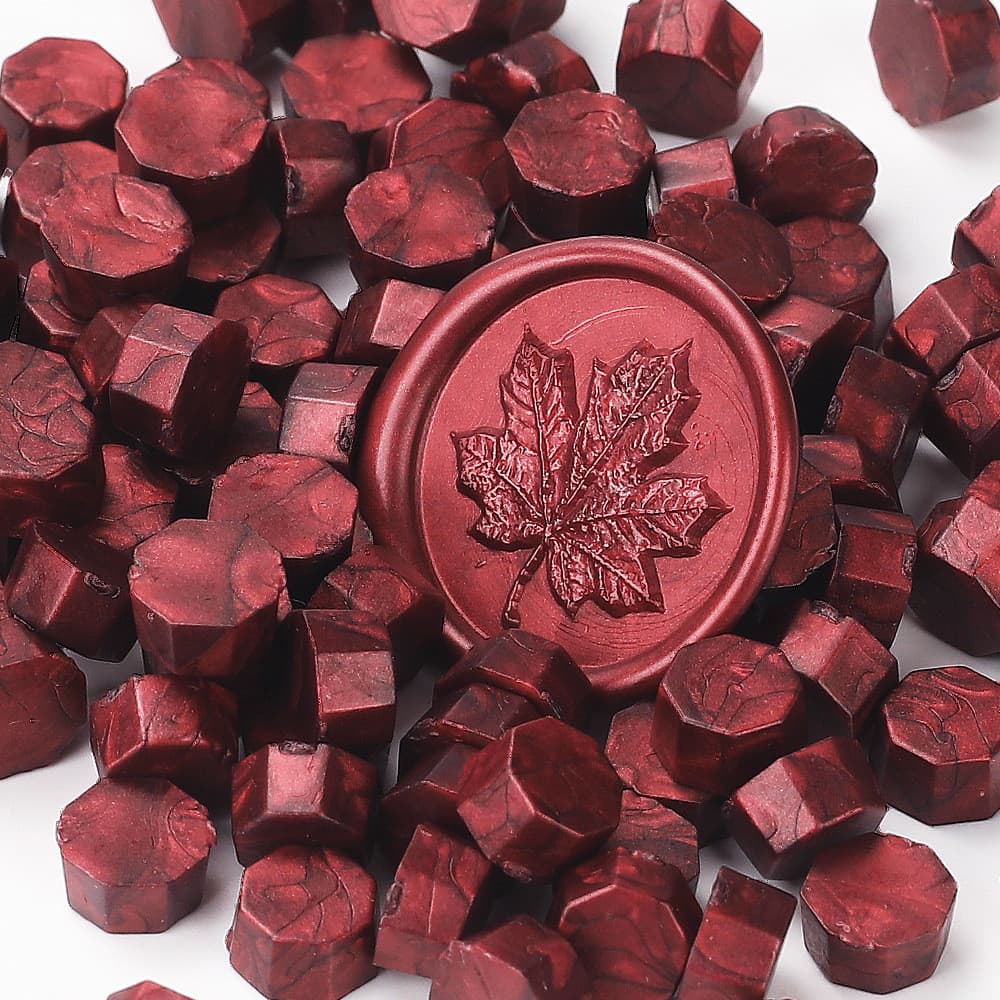 100pcs Contas De Vedação De Cera Octogonal-025