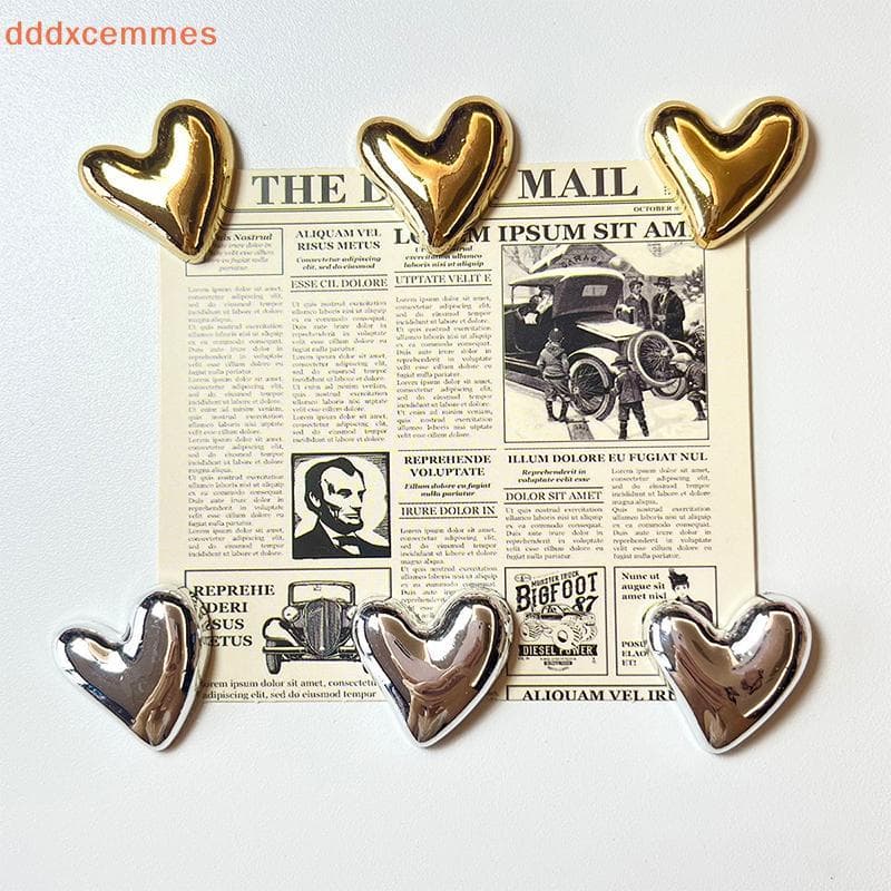 [dddxcemmes] 10 Ímãs De Geladeira Em Formato De Coração , Magnéticos Para Quadros De Mensagens , Decorações De Câmeras ,