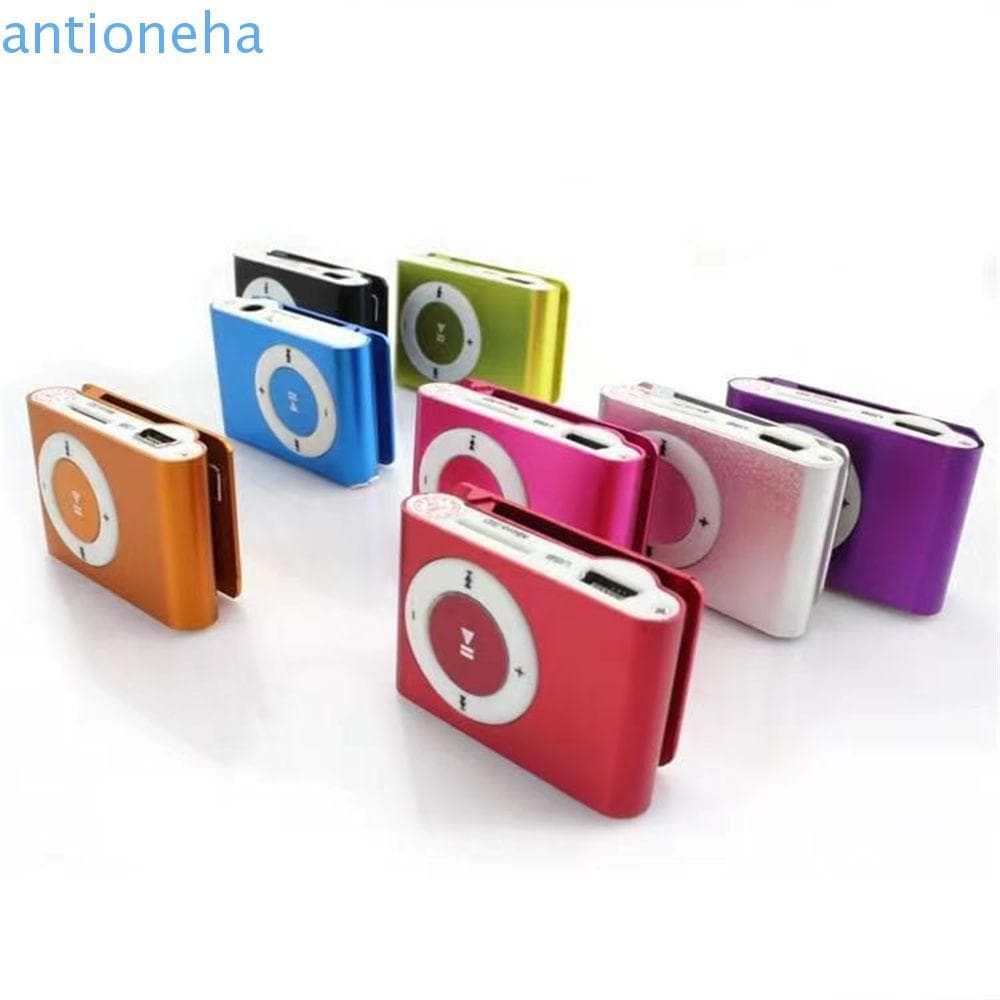 ANTIONEHA Clip MP3 Mini Media Player À Prova D'água Walkman Metal Mirror Music