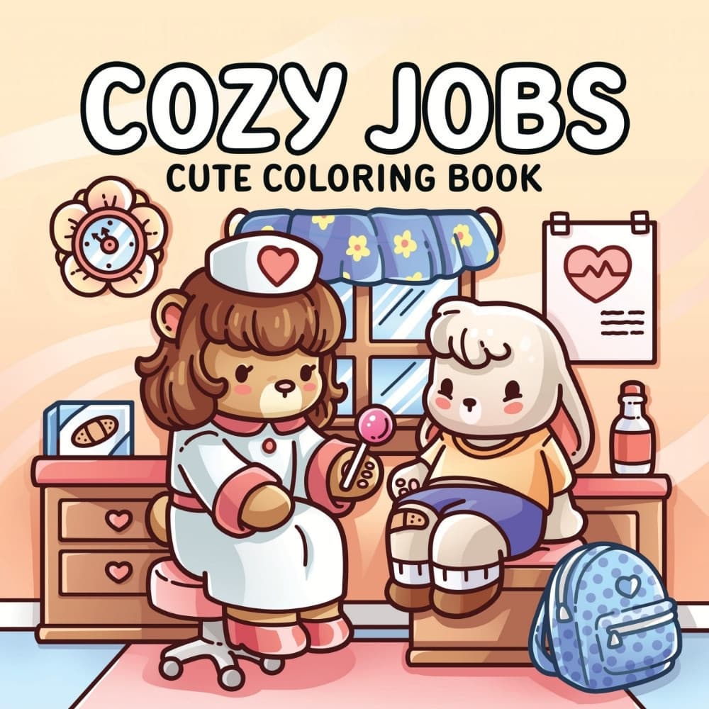 Livro de colorir Cozy Jobs Coloring Book - 40 páginas - 120gr