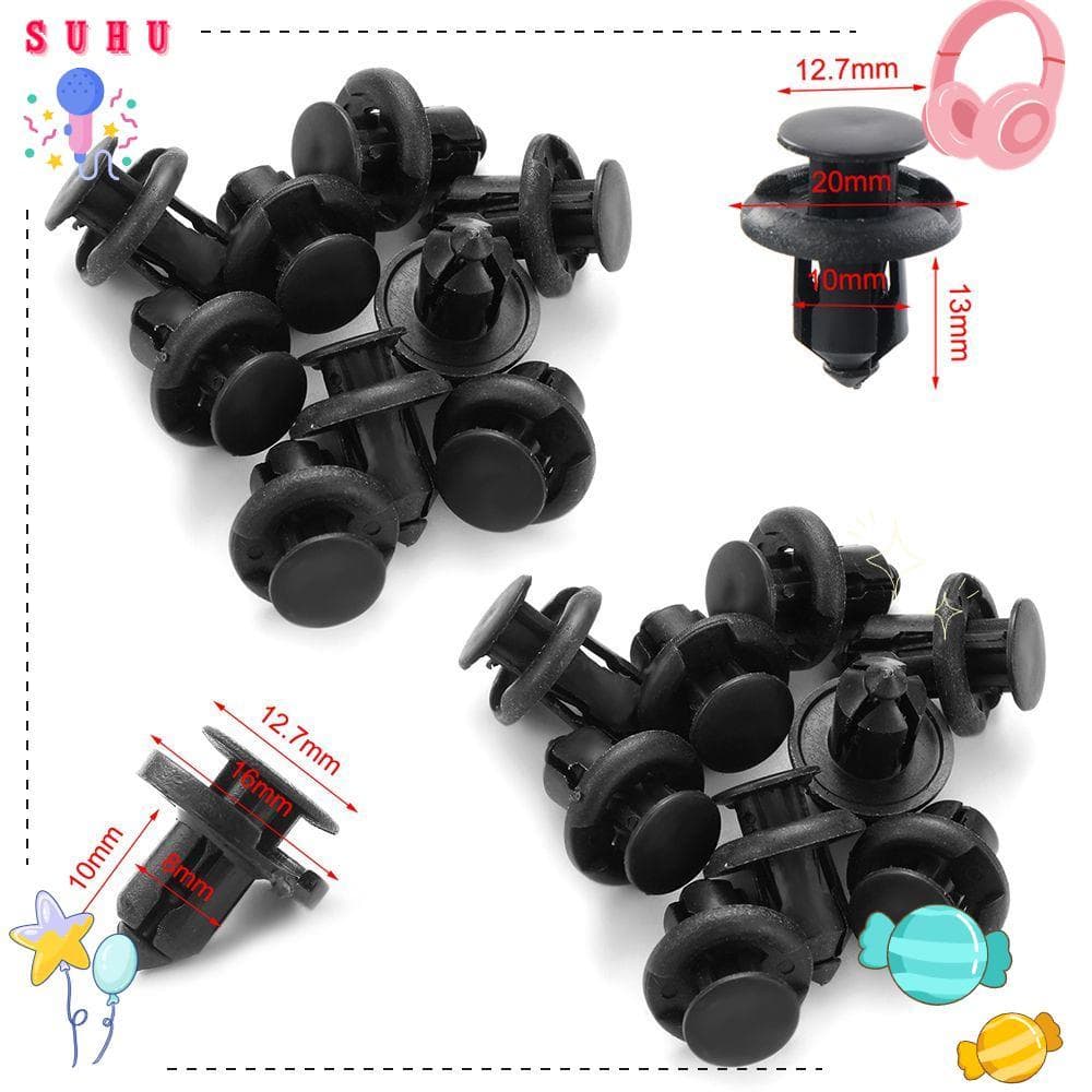 SUHU 20 Unidades Prendedor De Carro 8 Mm 10 Retentor De Plástico Com Furo