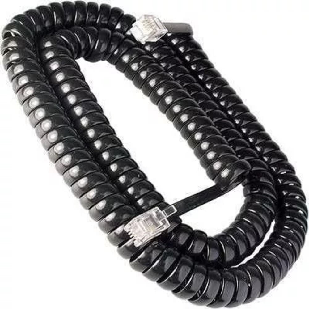 Cabo Fio Espiral 5 Metros Compatível Com Todos Telefones RJ9 Tamanho Exclusivo