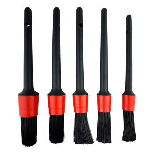 Kit 5 Pincéis Para Detalhamento Automotivo Externo