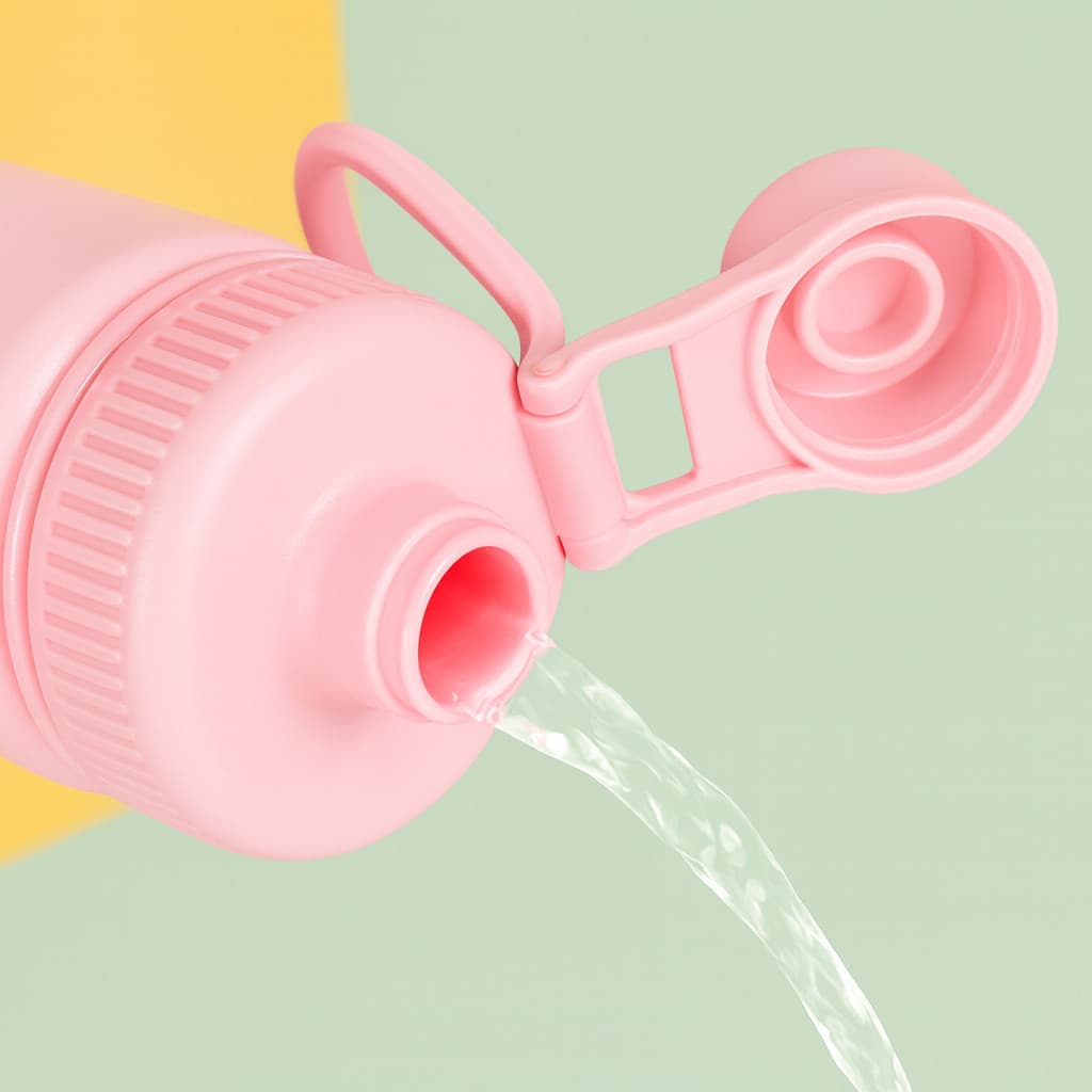 Garrafa Rosa 1000ml com Isolamento Térmico Grande Capacidade Térmica Aço Inox Quente Frio Academia