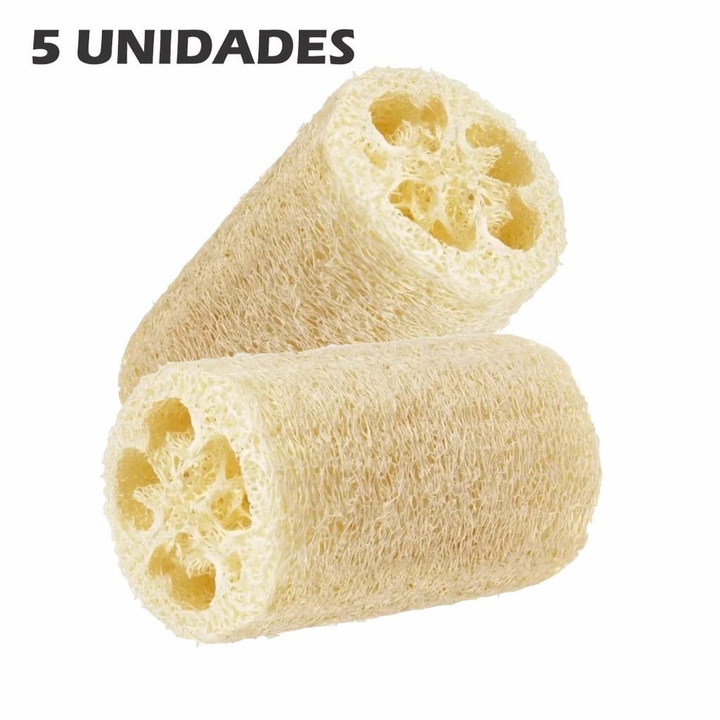 5 Buchas Esponja Vegetal Bucha Natural 100% Ecológica Esfoliante Pele