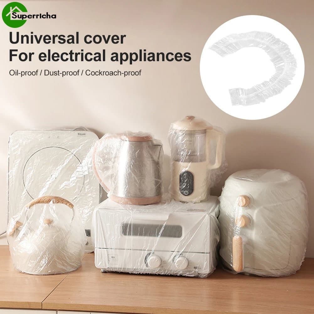 10Pcs Capas plásticas descartáveis ​​para pequenos eletrodomésticos Ampliado espesso durável