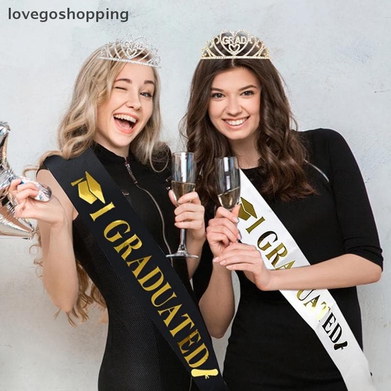[lovego] 1 Conjunto De Boné De Formatura Faixa De Cetim Graduada 2025 Suprimentos De Decoração De Festa Adereços Fotográ