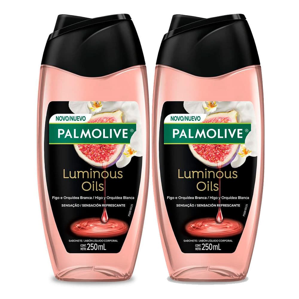 Kit 2 Sabonete Líquido Palmolive Luminous Oils Sensação Refrescante 250ml