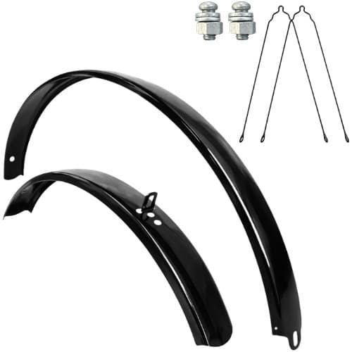 Kit Completo de Paralama Para Bike Aro 26 Tipo Monark Caloi Poti Com Hastes e Parafusos