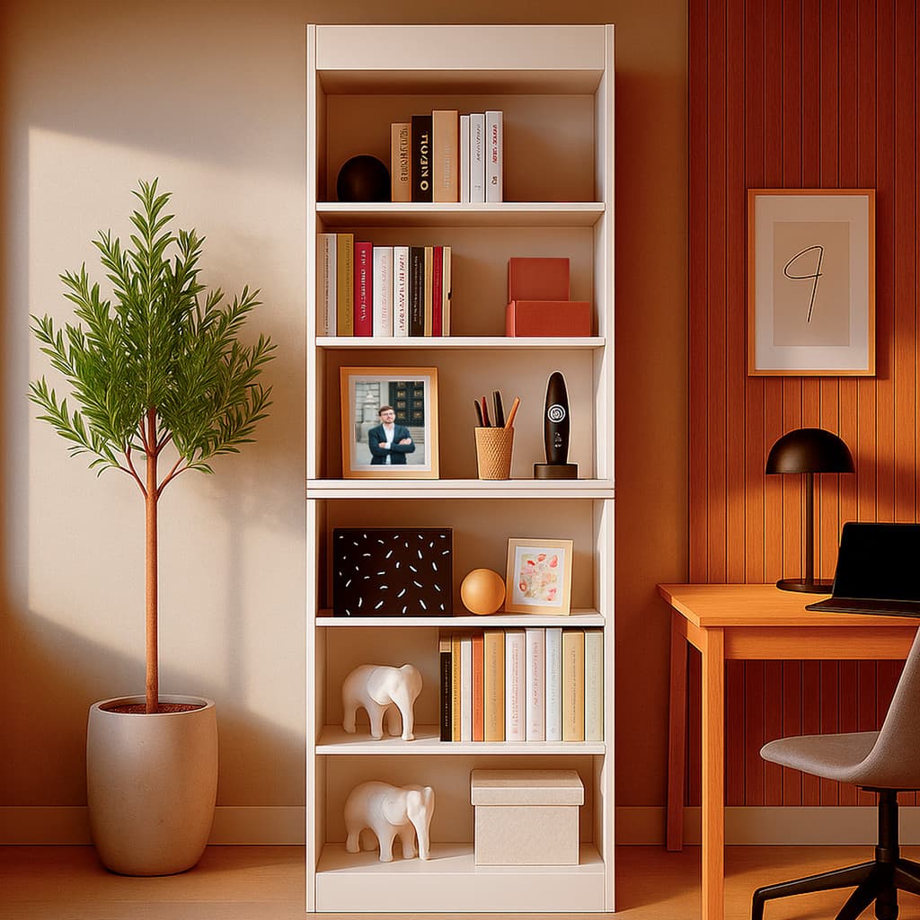 Livreiro Modular Bipartido Estante Multiuso para Sala e Escritório