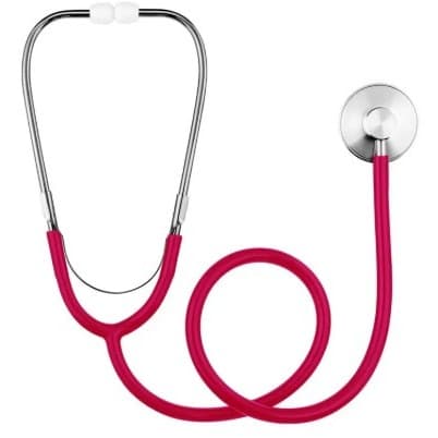 Estetoscópio Cabeça Simples Multi Saúde Vermelho - Hc689