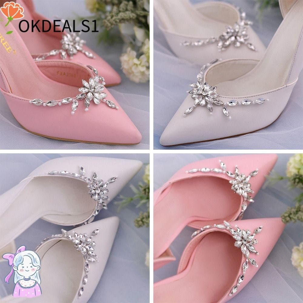 OKDEALS 1 Par De Sapatos De Noiva Decorações Femininos Broche Fivela De Encanto