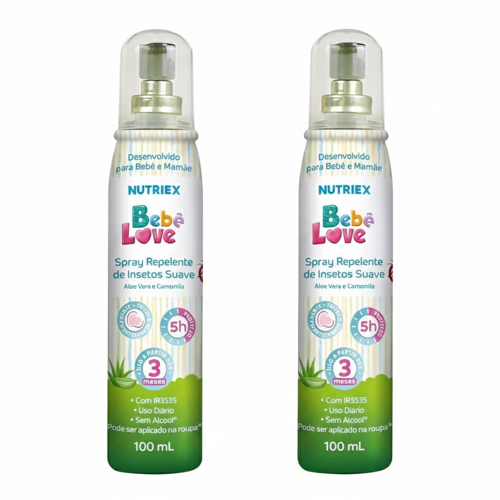 Kit 2 Repelente De Insetos Bebê Love 5hrs de Proteção Spray 100ML - Nutriex
