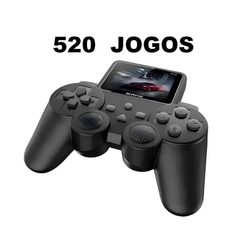 Vídeo Game Portátil Retrô S10 com 520 Jogos em 1 – Clássicos Infantis e Nostálgicos