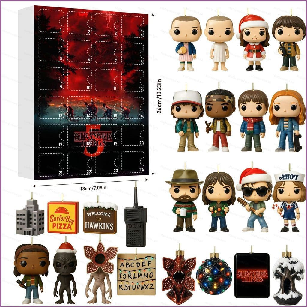 Stranger Things 5 Calendário De Contagem Regressiva De (material de acrílico)Natal Caixa Cega Decoração Brinquedo Pingen