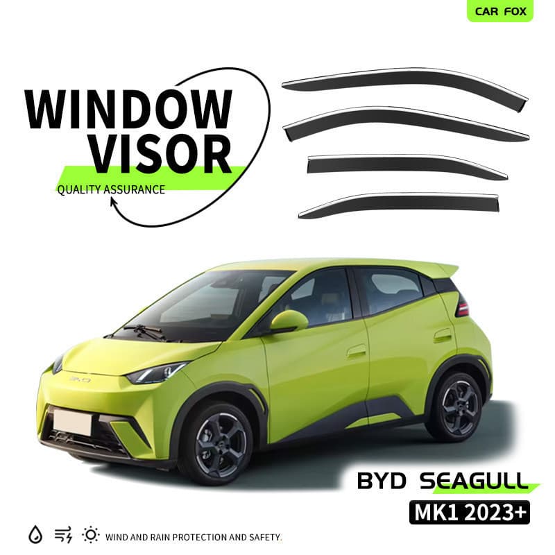 Adequado para byd gaivota janela à prova de chuva viseira de sol byd gaivota janela viseira pronto estoque venda quente