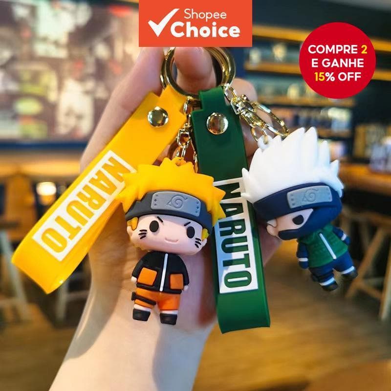 1 Pc Desenho Animado Anime Fofo Ninja Figura Chaveiro Porta-Chaves Doll para Crianças