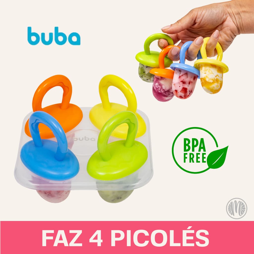 Forminha para Picolé 4 Picolés Forma Buba