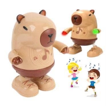 Capivara de brinquedo com luzes e música que dança | Brinquedo divertido e seguro para bebês e crianças pequenas