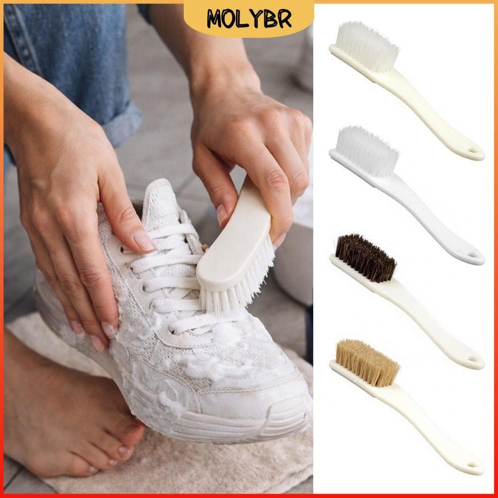 Escova De Limpeza De Carro MOLYBR , Sapato De Cerdas Macias Com Cabo Longo Natural Para Poeira De Cabelo De Javali