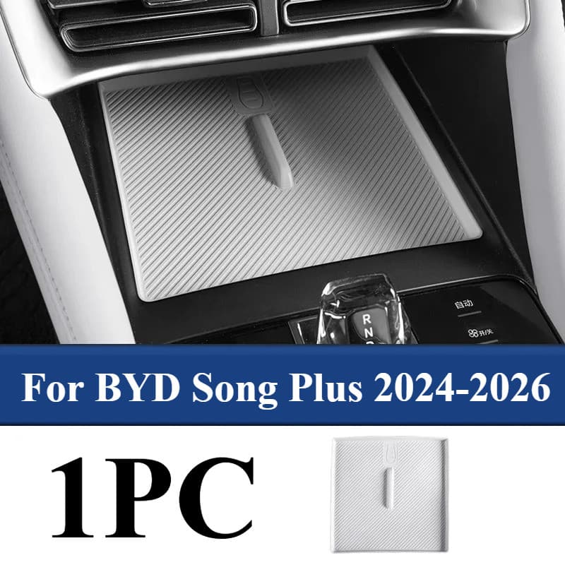 ​ Para BYD Song Plus Selo U DM-i 2024-2026 Carregador Sem Fio Do Carro Tapete De Silicone Anti-Deslizamento Almofada Org
