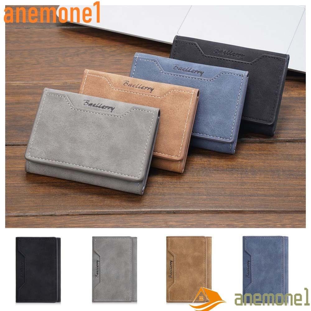 ANEMONE1 Bolsa De Moedas Masculina , Carteira Fina Organizadora De Cartão Bancário , Mini Armazenamento Pequena Quadrada