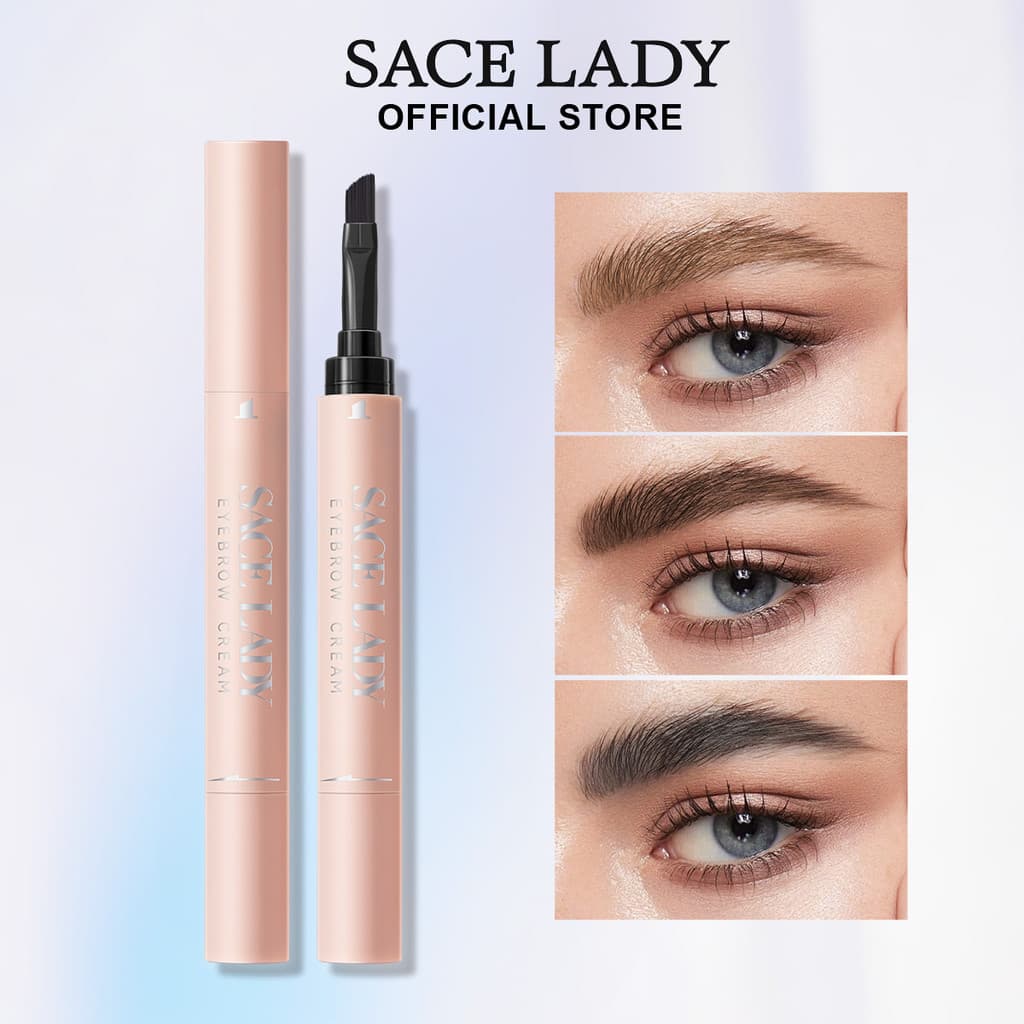 SACE LADY Creme para Sobrancelhas 2 em 1 Gel com Pincel Efeito Tattoo à Prova d'Água