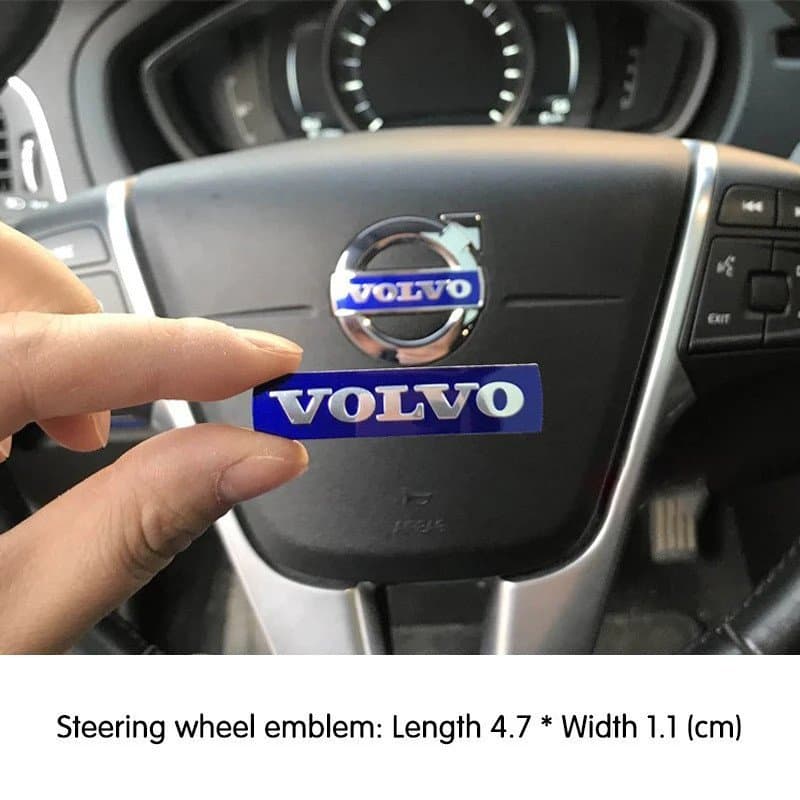 Adesivo decorativo do logotipo do volante do carro para Volvo R-Design Polestar AWD